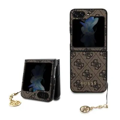 Guess Charms Hard Case 4G Galaxy Z Flip 5, Brown