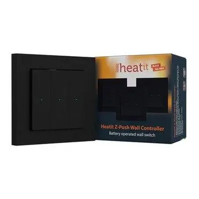 Heatit Z-Push Wall Controller Black RAL 9011