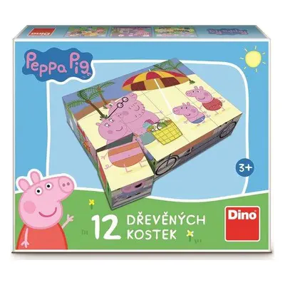 Dino kostky Peppa pig 12 ks