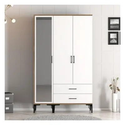 Hanah Home Wardrobe Kumsal RT - Walnut, White WalnutWhite