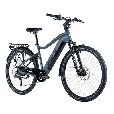 Leader Fox E-BIKE 28" SANDY GENT 17,5"-2, BLACK MATT/GREEN+GREY (REAR MOTOR), vel. 17,5"