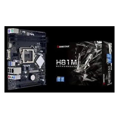 BIOSTAR, Intel H81, v3.0, Socket 1150, uATX, GbE LAN , H81MHV3 3.0