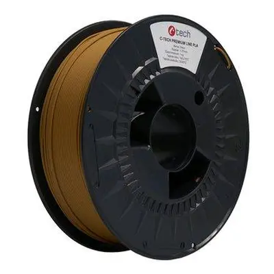 Tisková struna (filament) C-TECH PREMIUM LINE, PLA, dřevo, 1,75mm, 1kg, 3DF-P-PLA1.75-WD