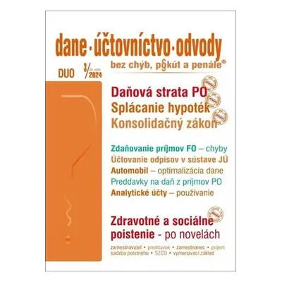 DUO 3/2024 – Dane, účtovníctvo, odvody