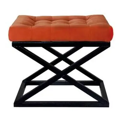 Atelier del Sofa Pouffe Capraz - Black, Orange BlackOrange