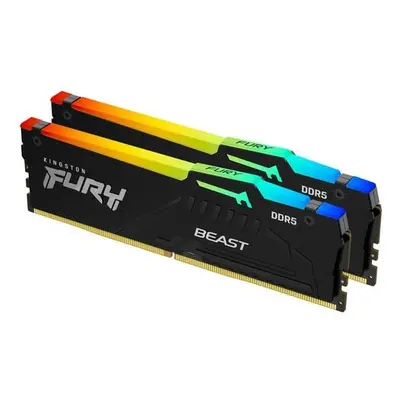 Kingston FURY Beast DDR5 32GB (Kit 2x16GB) 6400MT/s DIMM CL32 RGB EXPO, KF564C32BBEAK2-32