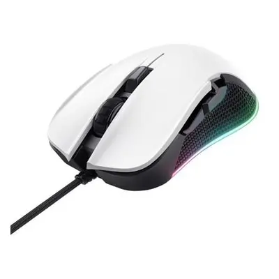 TRUST herní myš GXT 922W YBAR Eco Gaming Mouse, optická, USB, bílá, 24730