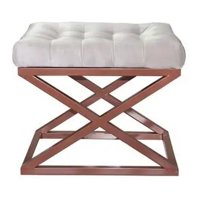 Atelier del Sofa Pouffe Capraz - Copper, White CopperWhite