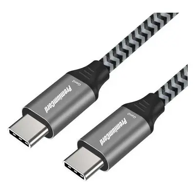 Premiumcord ku31cr05 USB-C USB 3.2 GEN 2, 3A, 60W, 20Gbit/s, bavlněný oplet, 0,5m