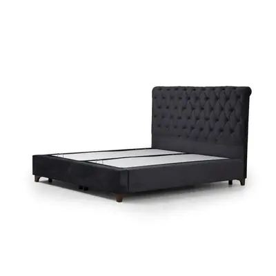 Hanah Home Double Bed Base & Headboard Deluxe 140 x 200 - Anthracite