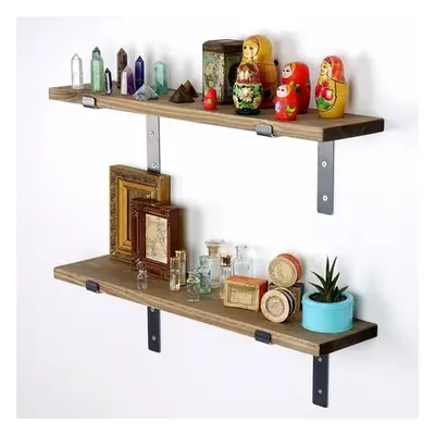 Hanah Home Decorative Wooden Wall Shelf LAM006 BlackWalnut