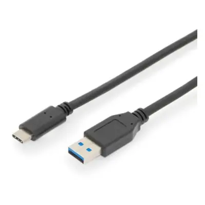 Digitus Připojovací kabel USB typu C, typ C na A M/M, 1,0 m, všechny funkce, Gen2, 3A, 10 GB, ve