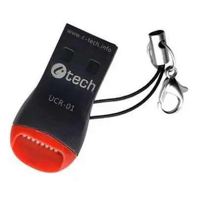 C-TECH Čtečka karet UCR-01, USB 2.0 TYPE A, micro SD, UCR-01