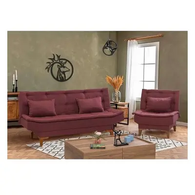 Atelier del Sofa Sofa-Bed Set Santo-TKM02-94819 Claret Red