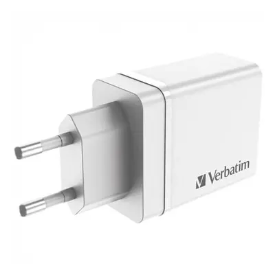 VERBATIM Univerzální adaptér CHR-30EU2, 30W, 1x USB-C, 3x USB bílá