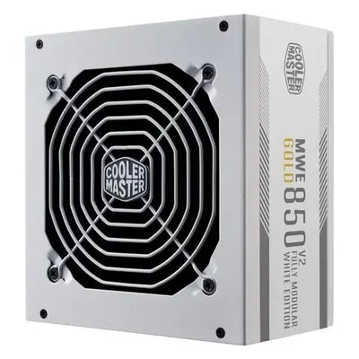 Cooler Master zdroj MWE 850 Gold V2, Modularní, 120mm, 80+ Gold, bílá, MPE-8501-AFAAG-GEU