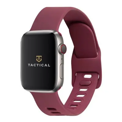 Tactical 793 Silikonový Řemínek s Přezkou pro Apple iWatch 1/2/3/4/5/6/SE 38/40mm Wine Red