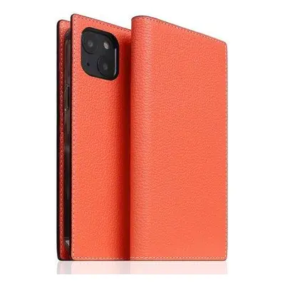 SLG Design puzdro D8 Neon Full Grain Leather Diary pre iPhone 14 Plus - Coral