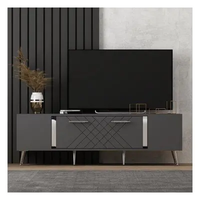 Hanah Home TV Stand Detas - Anthracite, Silver AnthraciteSilver