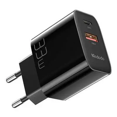 Nástěnná nabíječka Mcdodo CH-0922 USB + USB-C, 33W + kabel USB-C (černá)