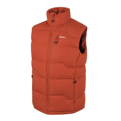 Husky Pánská péřová vesta na zip Deep M dark orange L