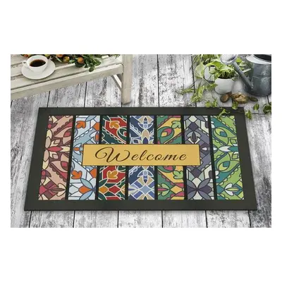 Aberto Design Pvc Doormat Oriental Multicolor