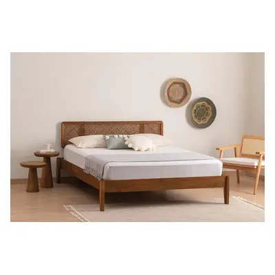 Hanah Home Double Bedstead Izabelya 140 - Walnut