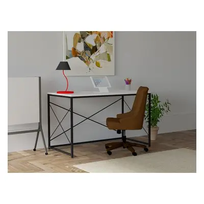 Hanah Home Study Desk Work - White WhiteBlack