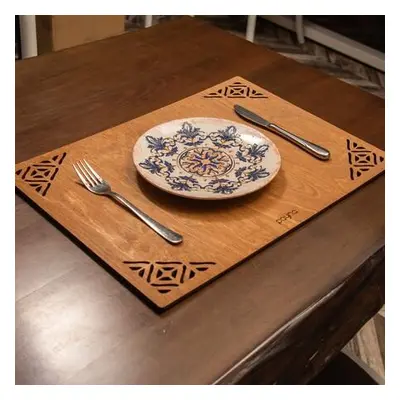 Hermia Table Mat Set (4 Pieces) Corpat - Walnut