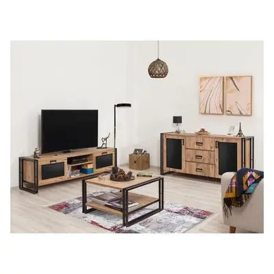 Hanah Home Living Room Furniture Set COSMO-TKM.15 Atlantic PineBlack