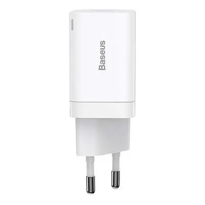 Rychlonabíječka Baseus Super Si Pro USB + USB-C 30 W (bílá)