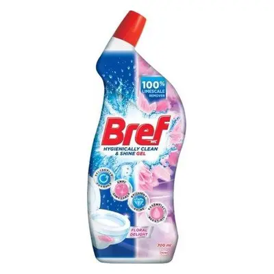 Bref WC čistič Hygiene Gel Floral 700ml