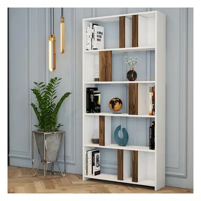 Hanah Home Bookshelf Lima - White, Walnut WhiteWalnut