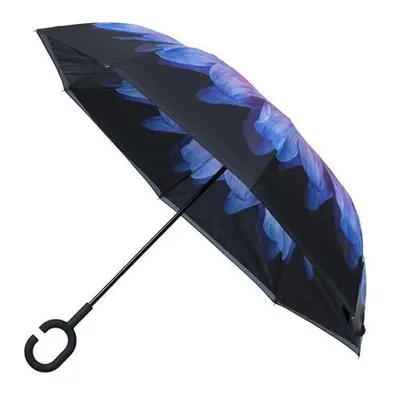 Blooming Brollies Dámský holový deštník Inside Out Purple Daisy Umbrella EDIOPUD