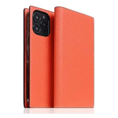 SLG Design puzdro D8 Neon Full Grain Leather Diary pre iPhone 14 Pro Max - Coral