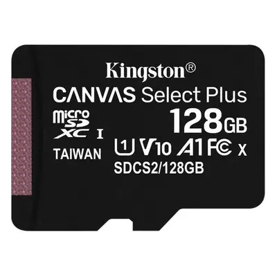 KINGSTON Canvas Select Plus 128GB microSD / UHS-I / CL10 / bez adaptéru