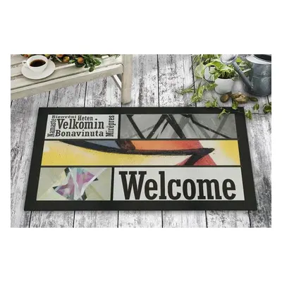 Aberto Design Pvc Doormat Namaste Multicolor