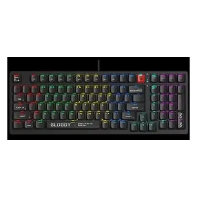 A4tech Bloody S98 RGB podsvícená mechanická herní klávesnice, USB, CZ/SK, S98-BK