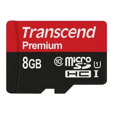 Transcend 8GB microSDHC UHS-I 400x Premium (Class 10) paměťová karta (bez adaptéru)