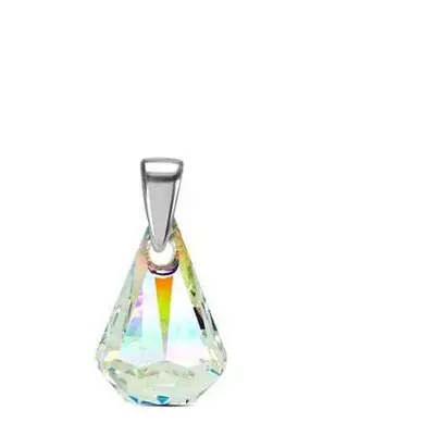 SILVEGO stříbrný přívěsek XIRIUS Raindrop Crystal AB se Swarovski Crystals LSW177P