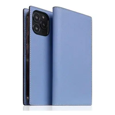 SLG Design puzdro D9 France Chevere Sully Leather Diary pre iPhone 14 Pro Max - Blue Vista