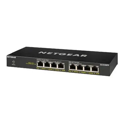 Netgear 8PT GE UNMANAGED SWCH W/POE/POE+, GS308PP-100EUS