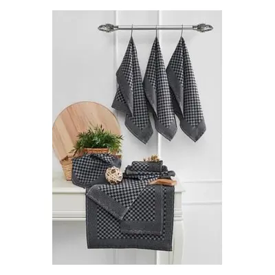 Hermia Kitchen Towel Set (10 Pieces) Lola - Anthracite