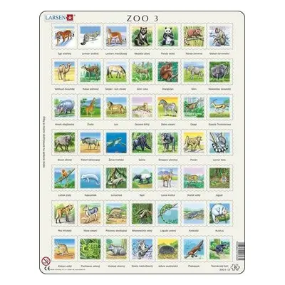 LARSEN Puzzle Zvířata světa (ZOO 3) 49 dílků