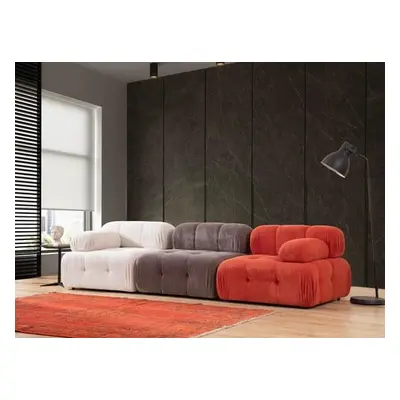 Atelier del Sofa 3-Seat Sofa Doblo 3 Seater ( L1-O1-1R) - Multicolor RedWhiteGrey