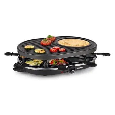 Tristar RA-2731 raclette grill, 1400 W, 5in1, pro 8 lidí, černý