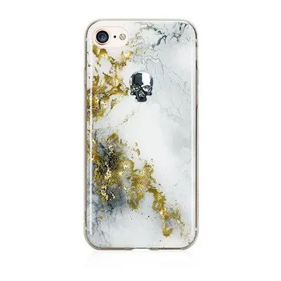 Swarovski kryt Treasure pre iPhone 8 - Alabaster/Silver Skull