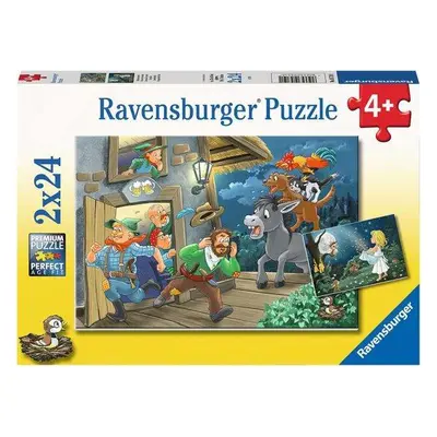 RAVENSBURGER Puzzle Pohádky 2x24 dílků