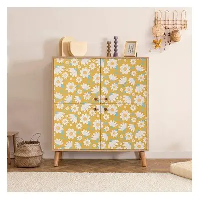 Hanah Home Multi Purpose Cabinet Multilüx Posy SonomoYellowWhite