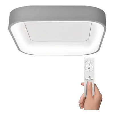 Solight WO769-G LED stropní světlo čtvercové Treviso, 48W, 2880lm, stmívatelné, dálkové ovládání